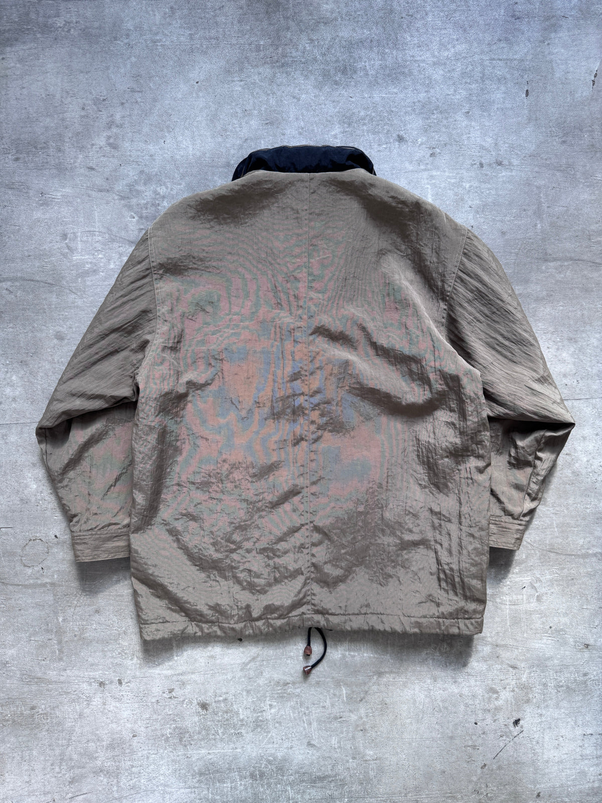 1990's Valentino Japan Crinkle Nylon Pillow Neck Parka | XL, Multicoloured