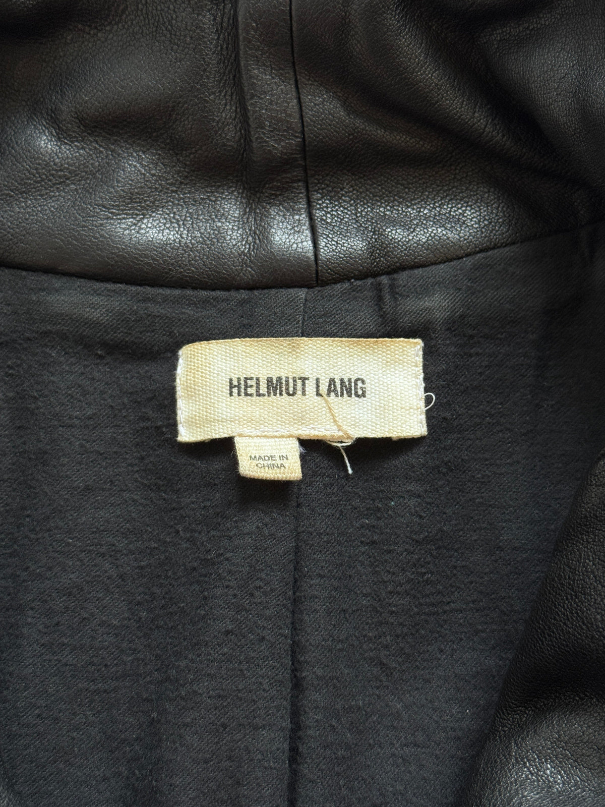 Helmut Lang Asymmetrical Funnel Neck Wool Blouson | Medium, Black