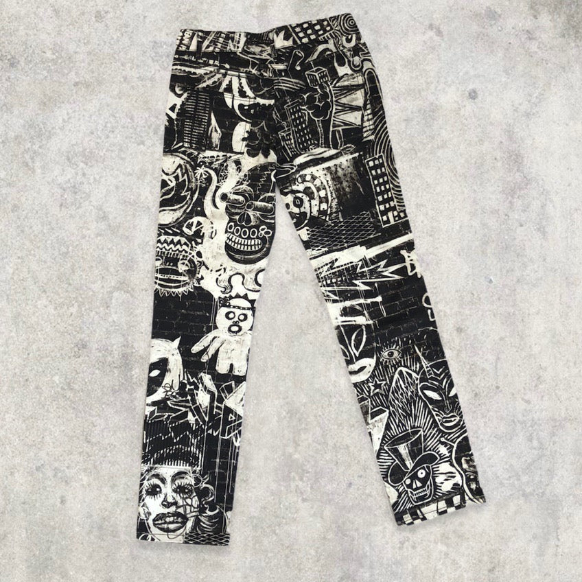 Jean Paul Gaultier Graphic Black and White Trousers | Default Title, Multicoloured