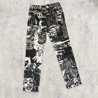 Jean Paul Gaultier Graphic Black and White Trousers | Default Title, Multicoloured