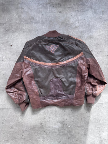 VT Rework: Marlboro Waxed Cotton Quad Pocket Leather Utility Jacket | Large, Brown