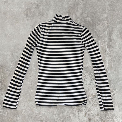 Morgan De Toi Cut Out Striped Top | Default Title, Black