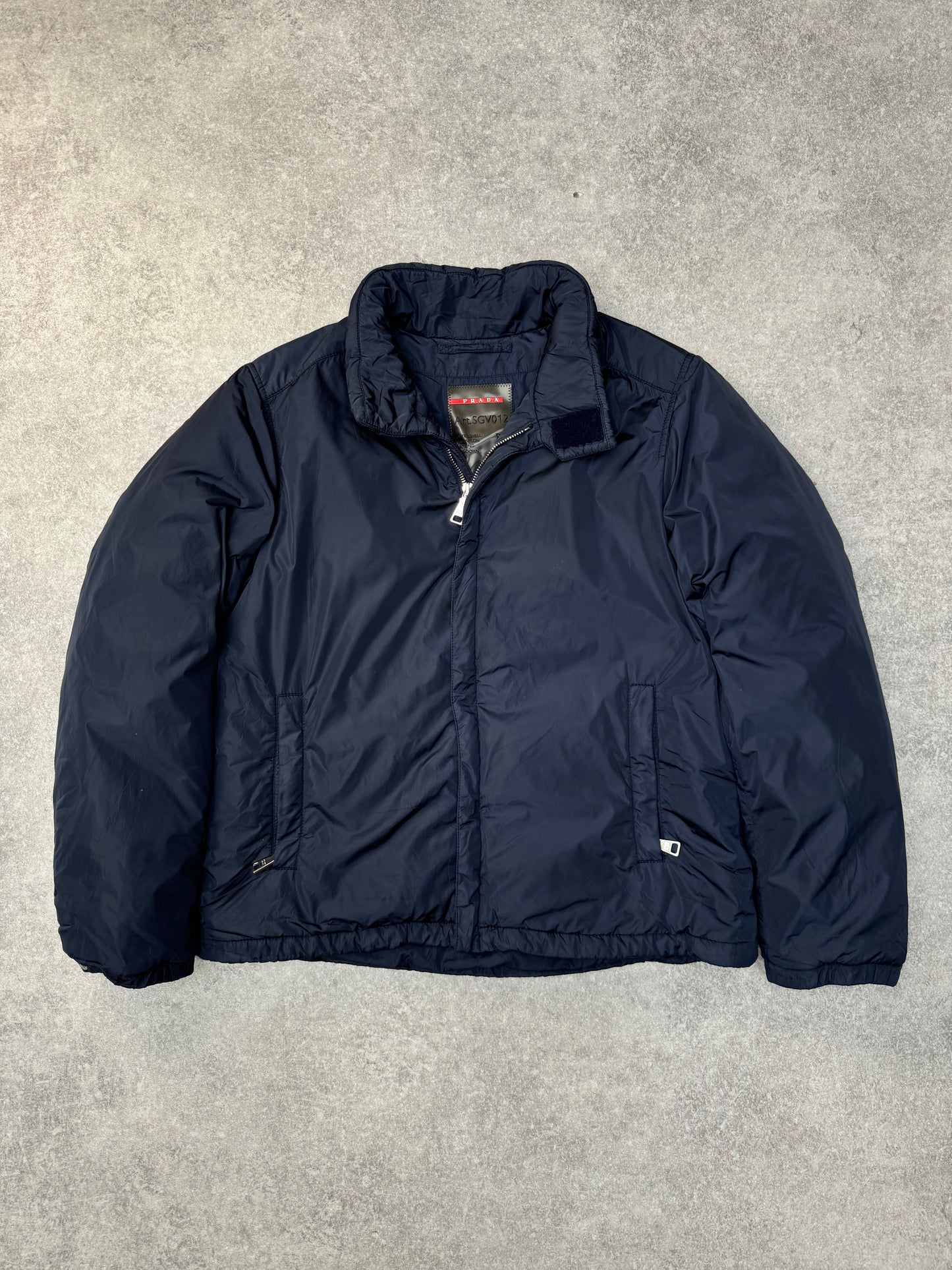 2008 Prada HIgh Neck Full Zip Nylon Jacket