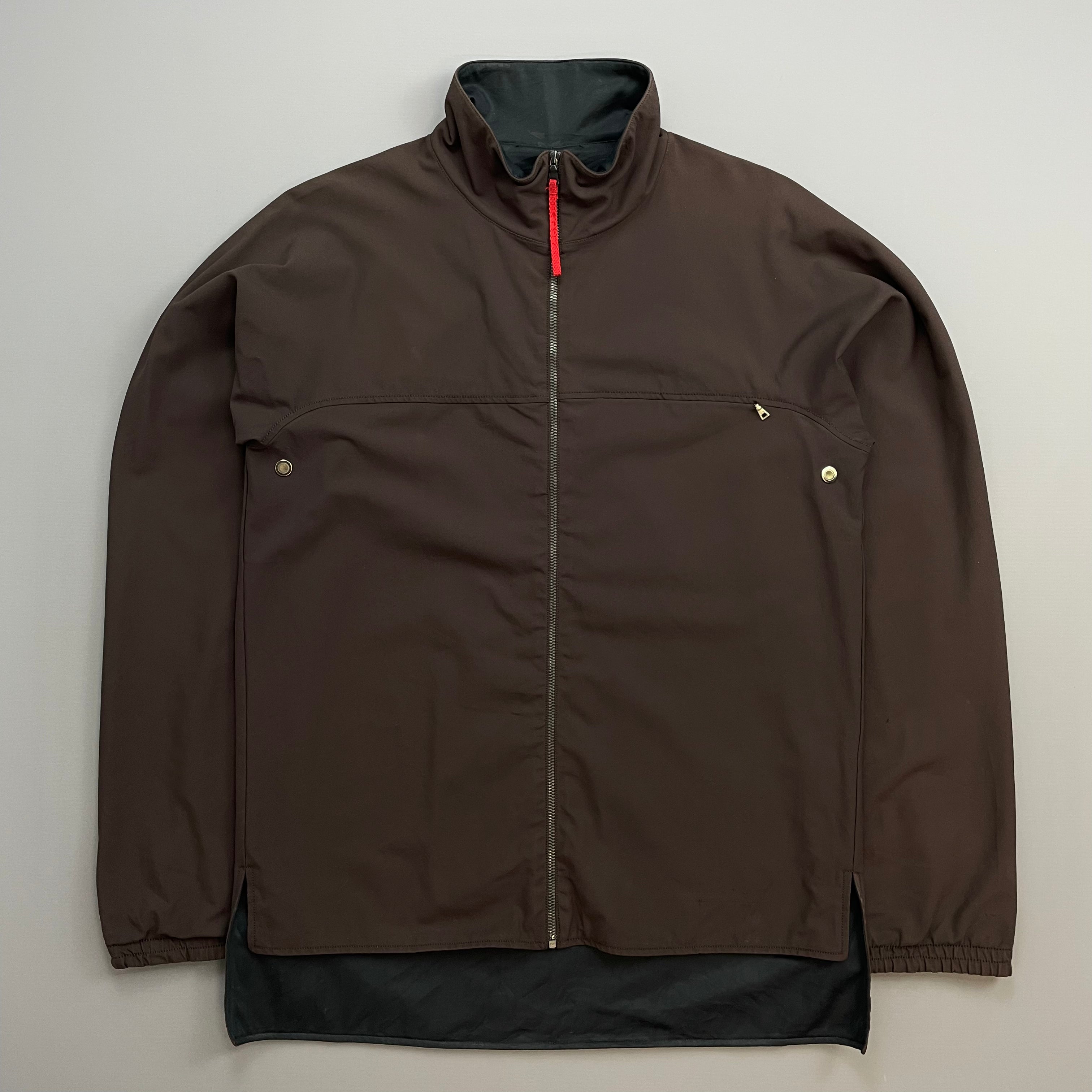 Prada Sport Burgundy 00s Nylon Lightweight Technical Zip-Through