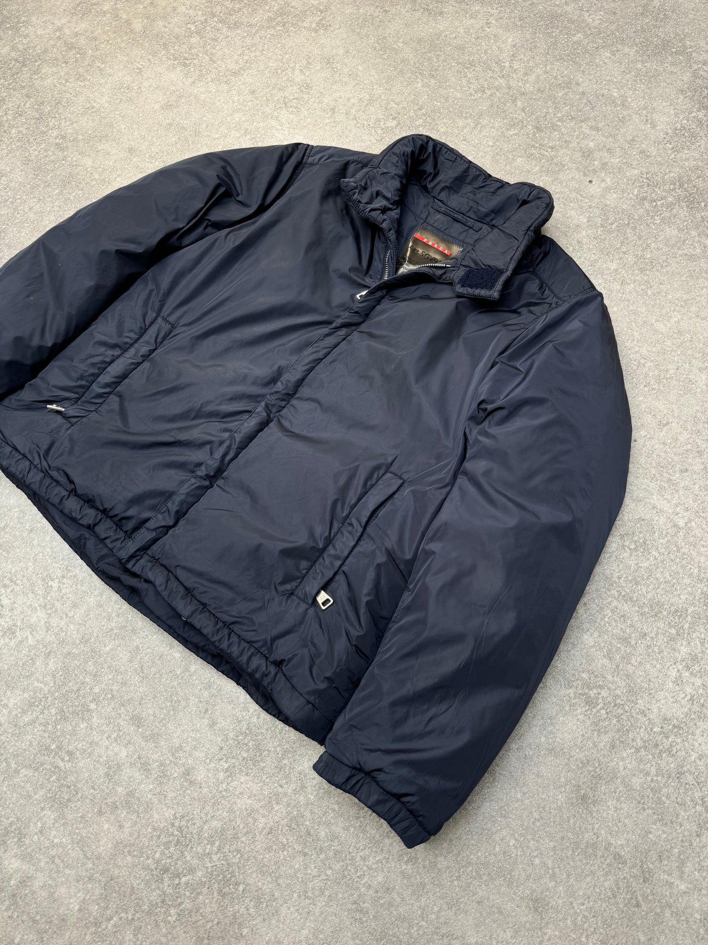 2008 Prada HIgh Neck Full Zip Nylon Jacket