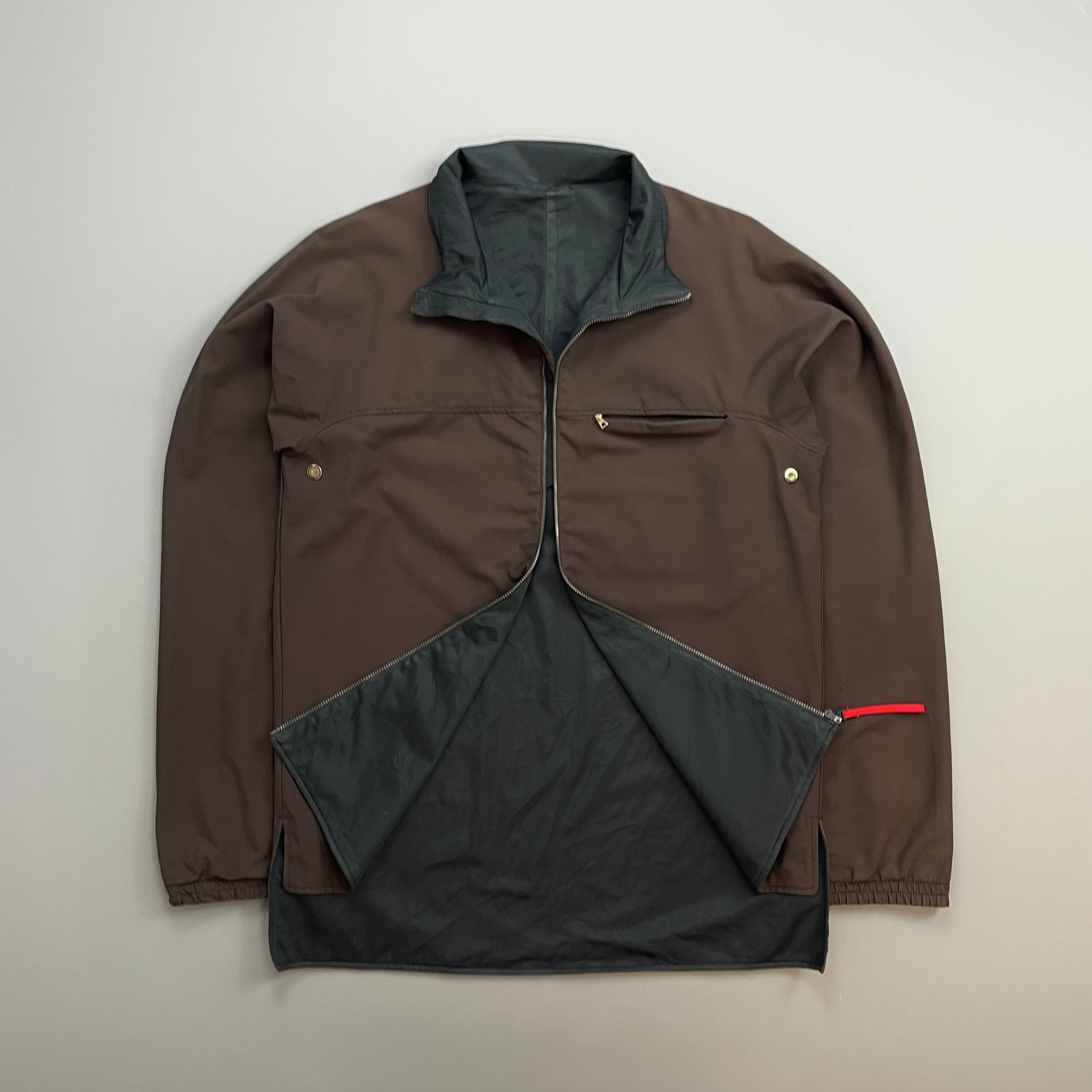 Prada Sport Burgundy 00s Nylon Lightweight Technical Zip-Through