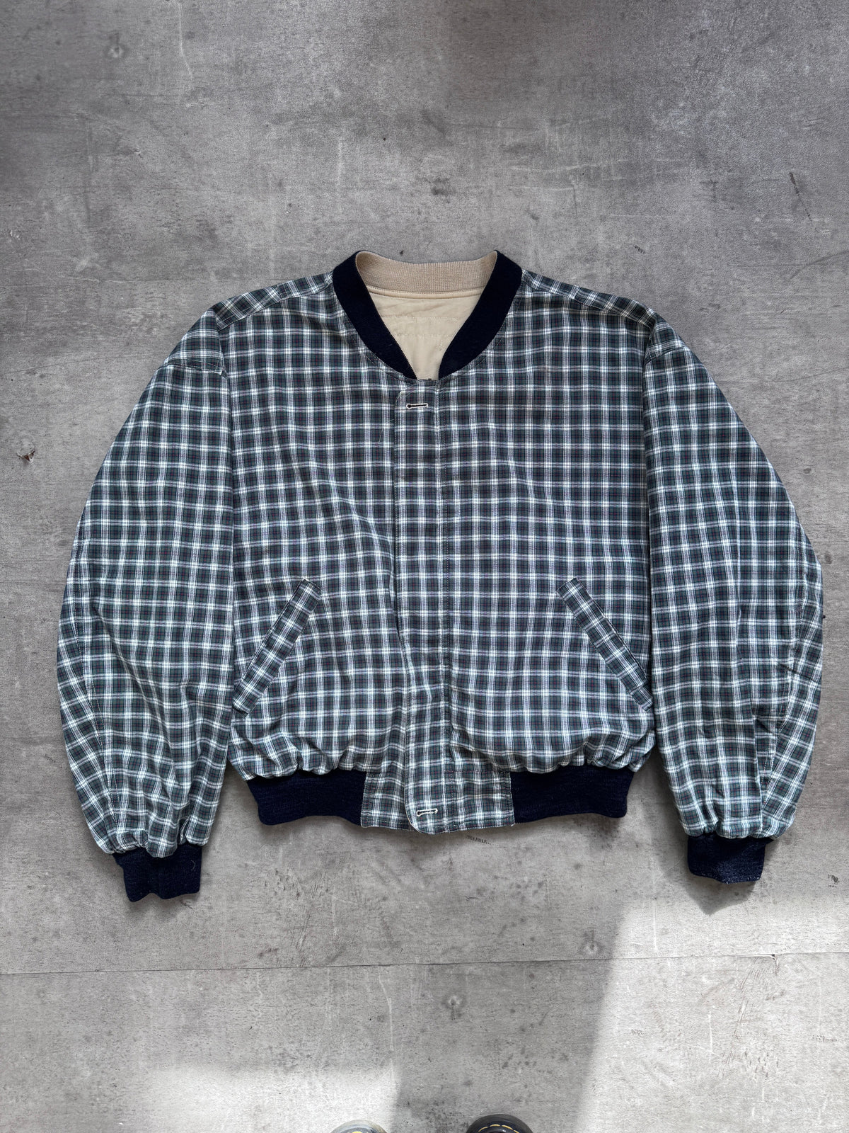 1980's Emporio Armani Plaid Check Reversible Blouson (Sold As Seen) | Medium, Multicoloured