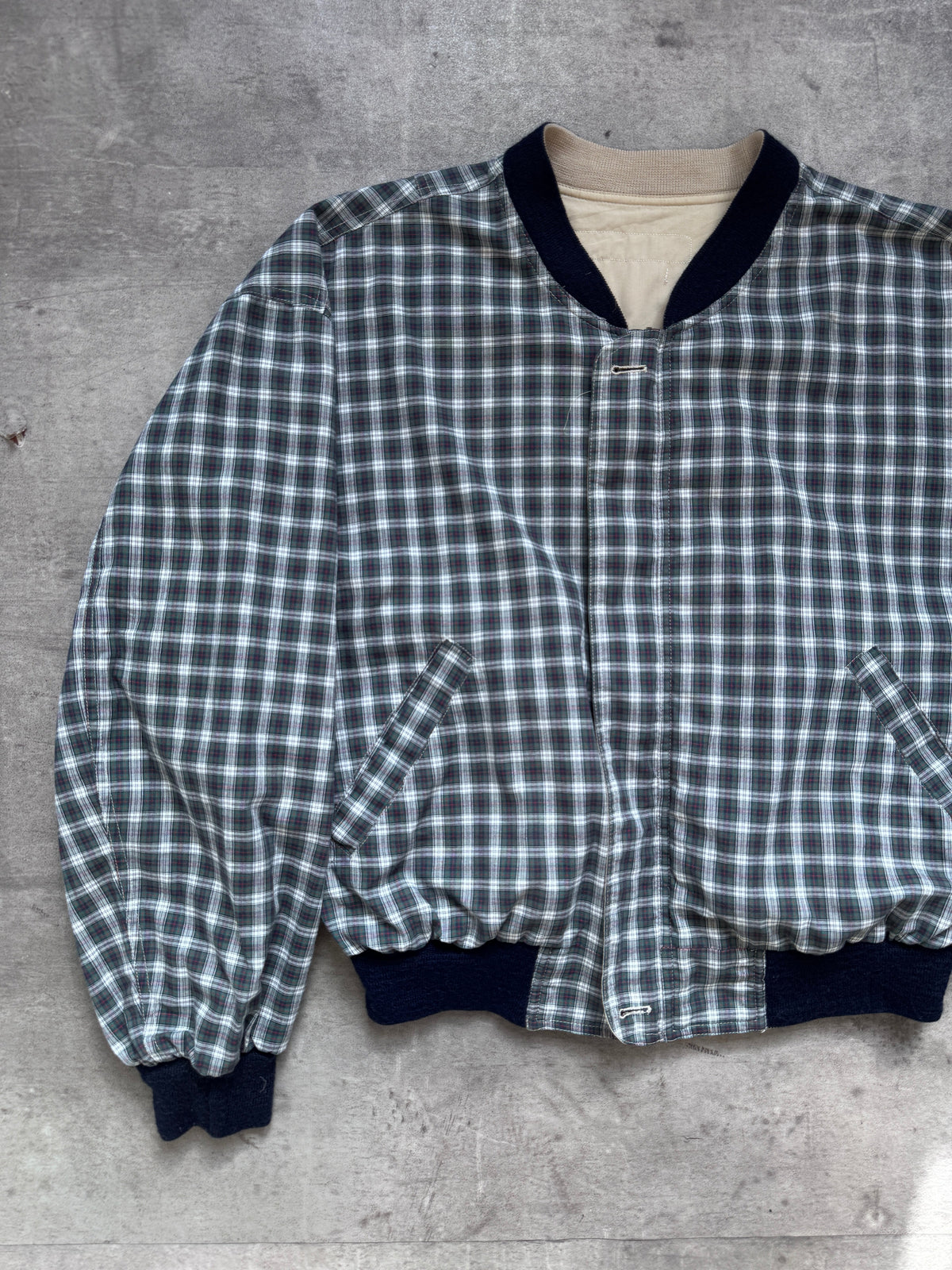 1980's Emporio Armani Plaid Check Reversible Blouson (Sold As Seen) | Medium, Multicoloured