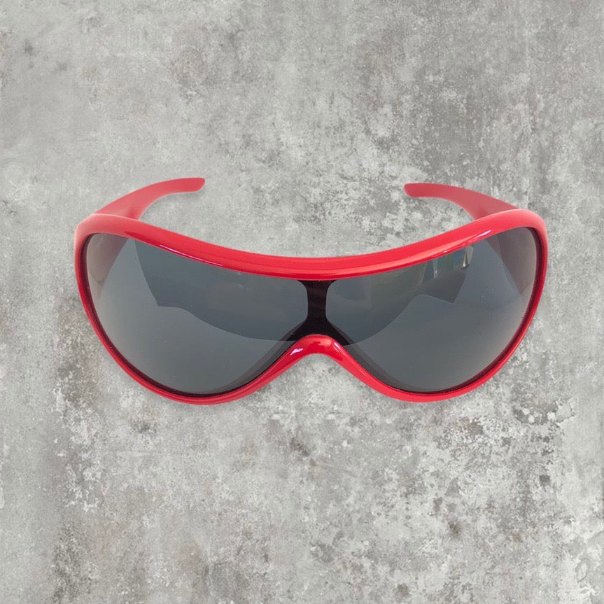 Miu Miu Archive Mask Wrap Sunglasses | O/S, Red
