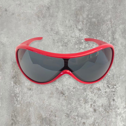 Miu Miu Archive Mask Wrap Sunglasses | O/S, Red