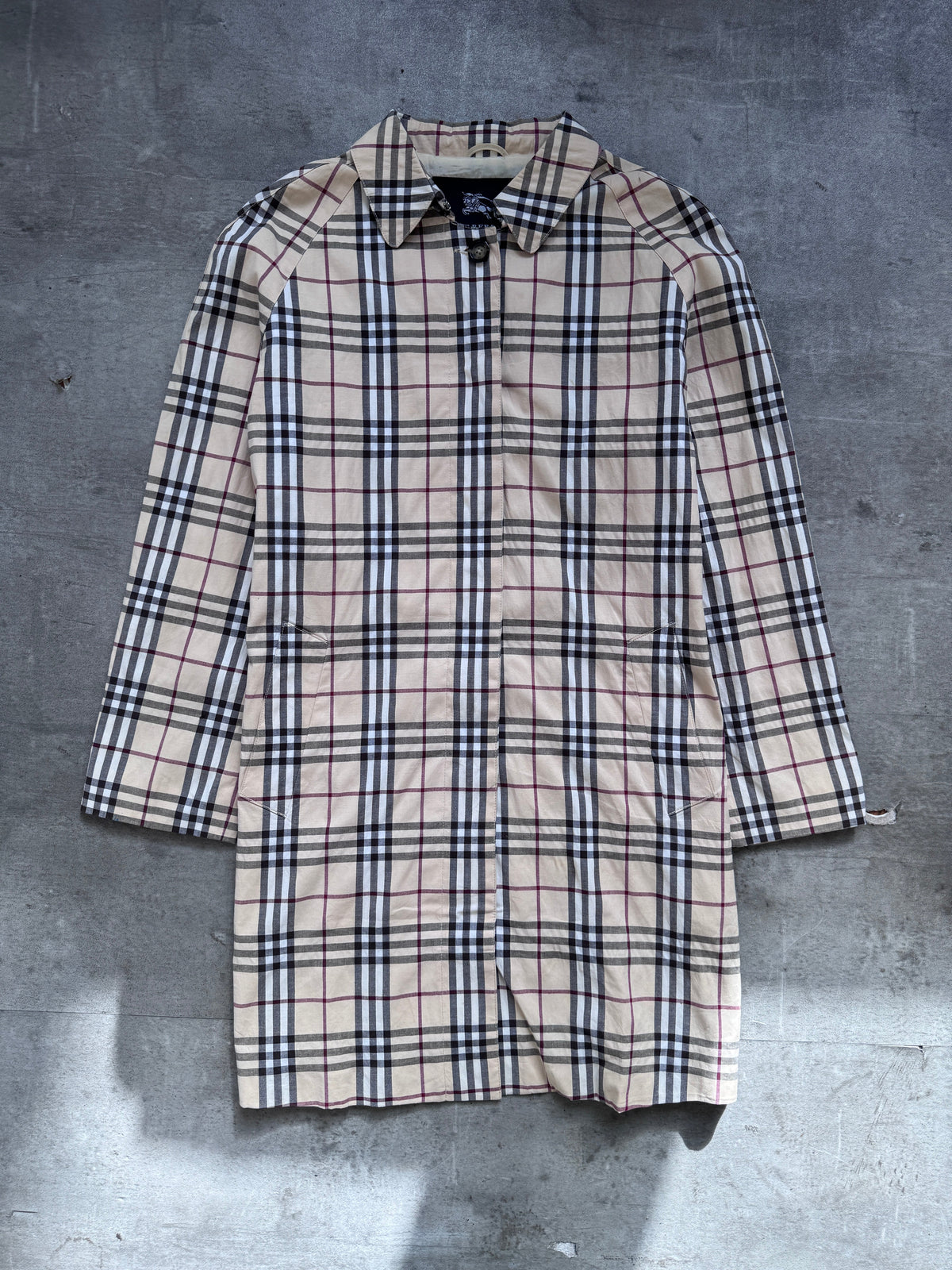 2000's Burberry Full Nova Check 3/4 Length Jacket | Medium, Checkered
