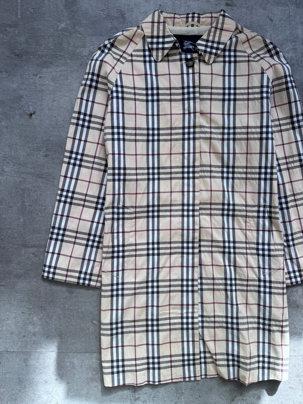 2000's Burberry Full Nova Check 3/4 Length Jacket | Medium, Checkered