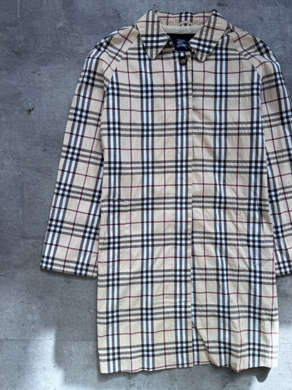 2000's Burberry Full Nova Check 3/4 Length Jacket | Medium, Checkered
