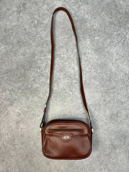 Gucci Vintage GG Logo Plate Leather Crossbody