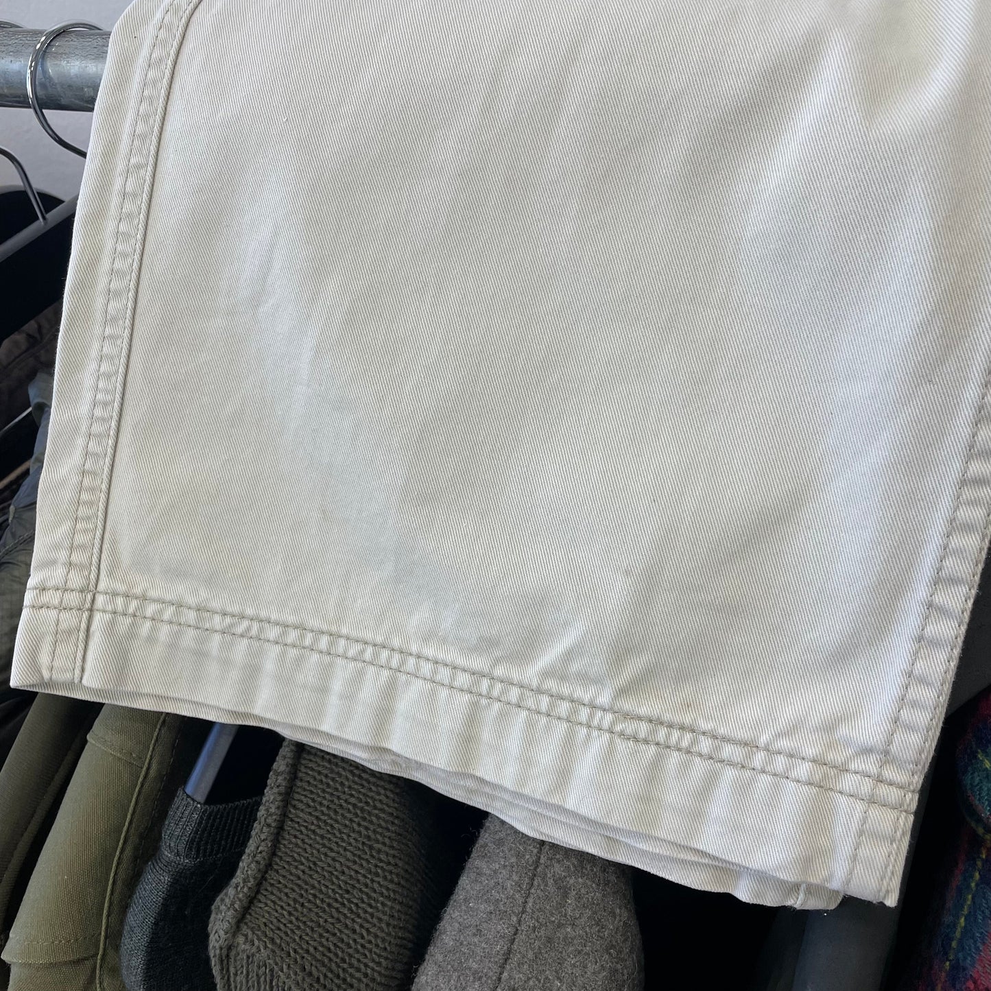Levi's Cream 2004 Contrast Stitch Cargo Trousers | Large, Cream