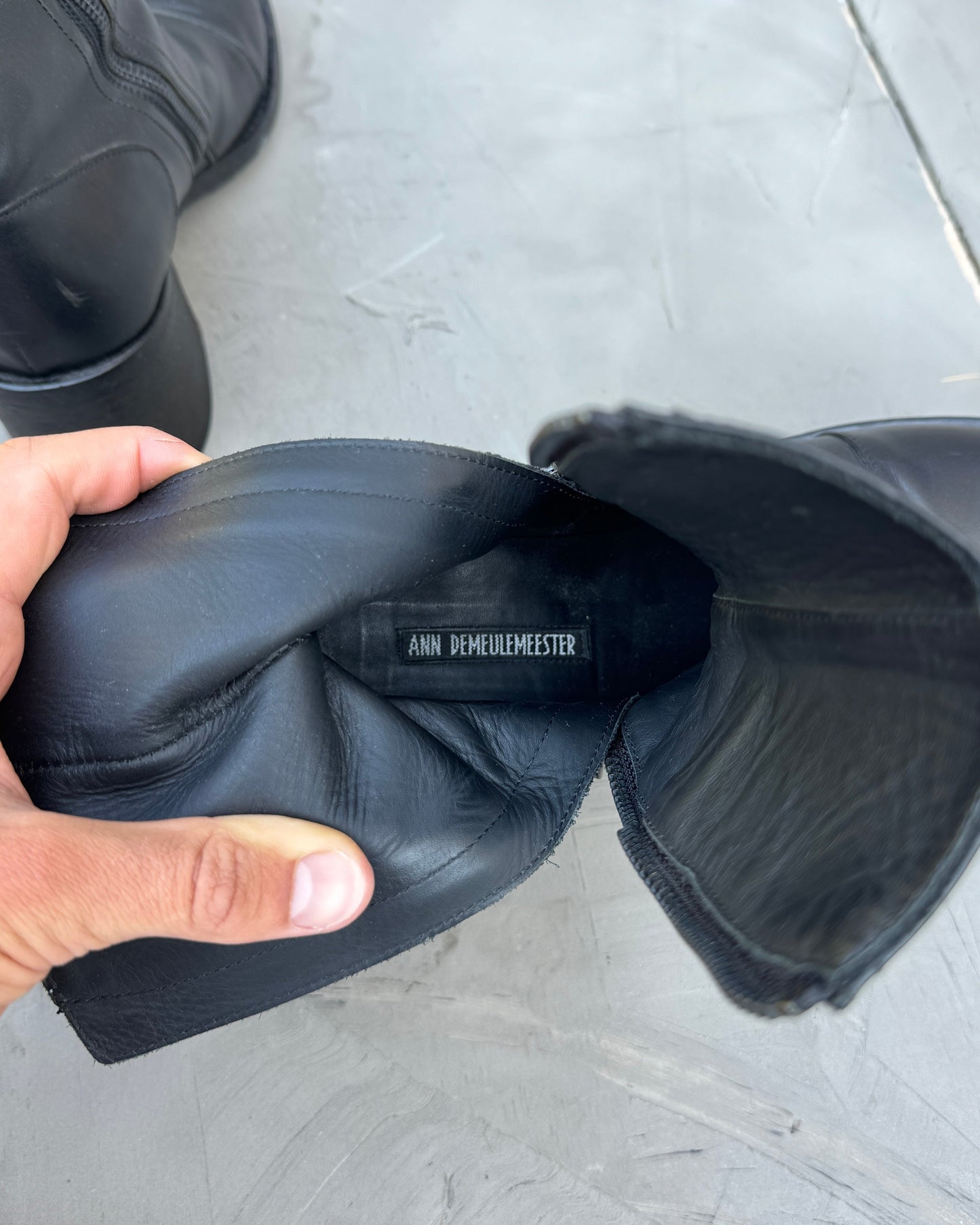 Ann Demeulemeester Heeled Vitello Leather Boots - EU 40