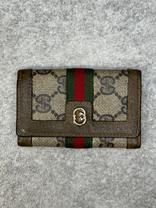 Gucci Supreme GG Web Bilfold Key Pouch