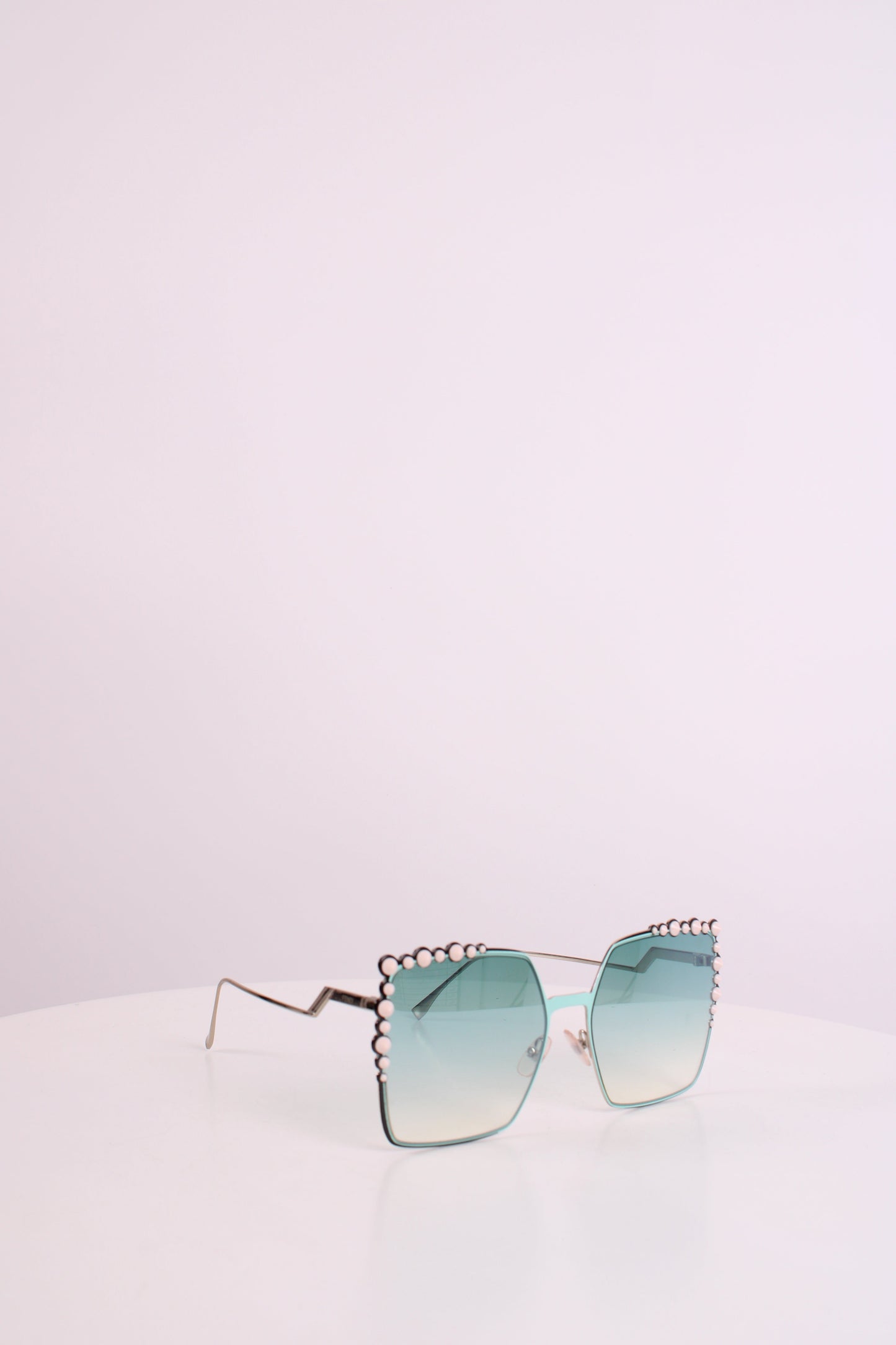 Fendi Embellished Square Sunglasses Green | O/S, Green