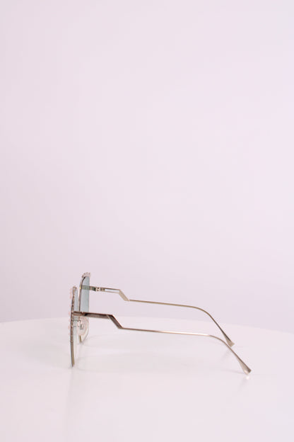 Fendi Embellished Square Sunglasses Green | O/S, Green