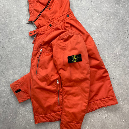 Stone Island Orange Raso Gommato Adjustable Hooded Jacket AW10 | X-Large, Multicoloured