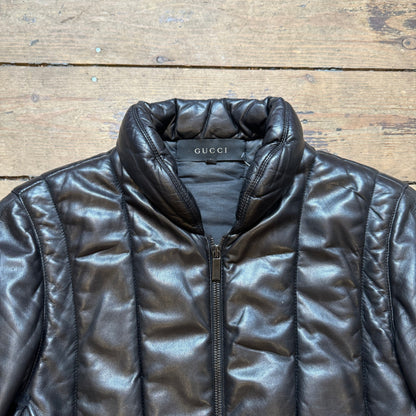 1990's Gucci Black Leather Jacket