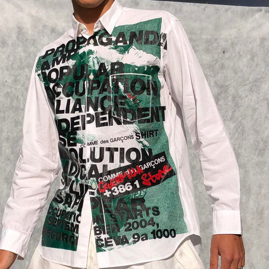 Comme des Garçons x Guerrilla Store Graphic White Shirt | Default Title, White