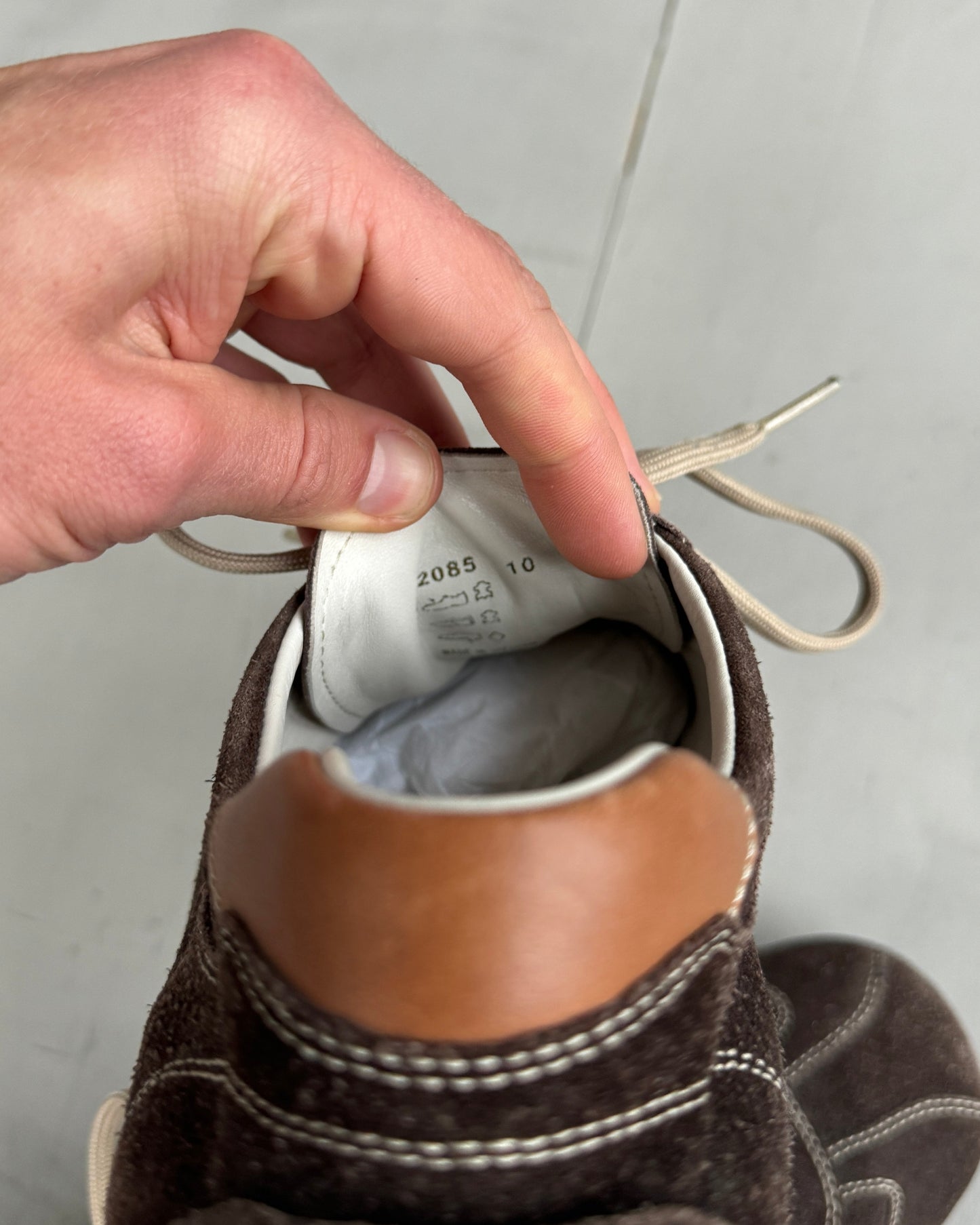 PRADA EARLY-2000'S BROWN LOW PROFILE SUEDE TRAINERS - UK 10 | UK 10, Brown