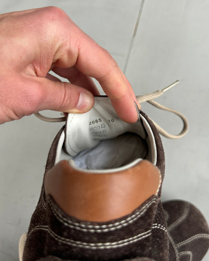 PRADA EARLY-2000'S BROWN LOW PROFILE SUEDE TRAINERS - UK 10 | UK 10, Brown