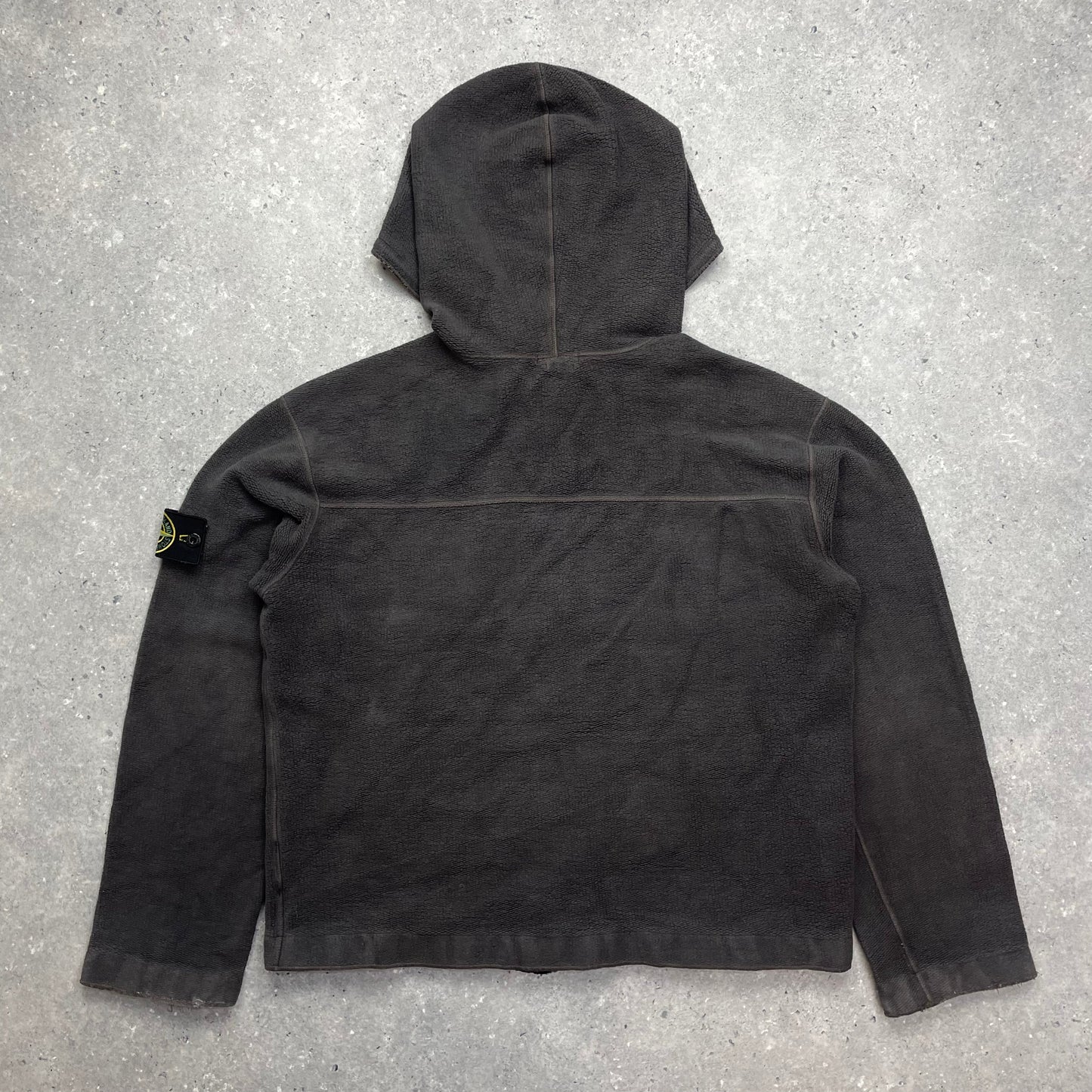 Stone Island Grey Fleece Hoodie AW03 | Medium, Grey