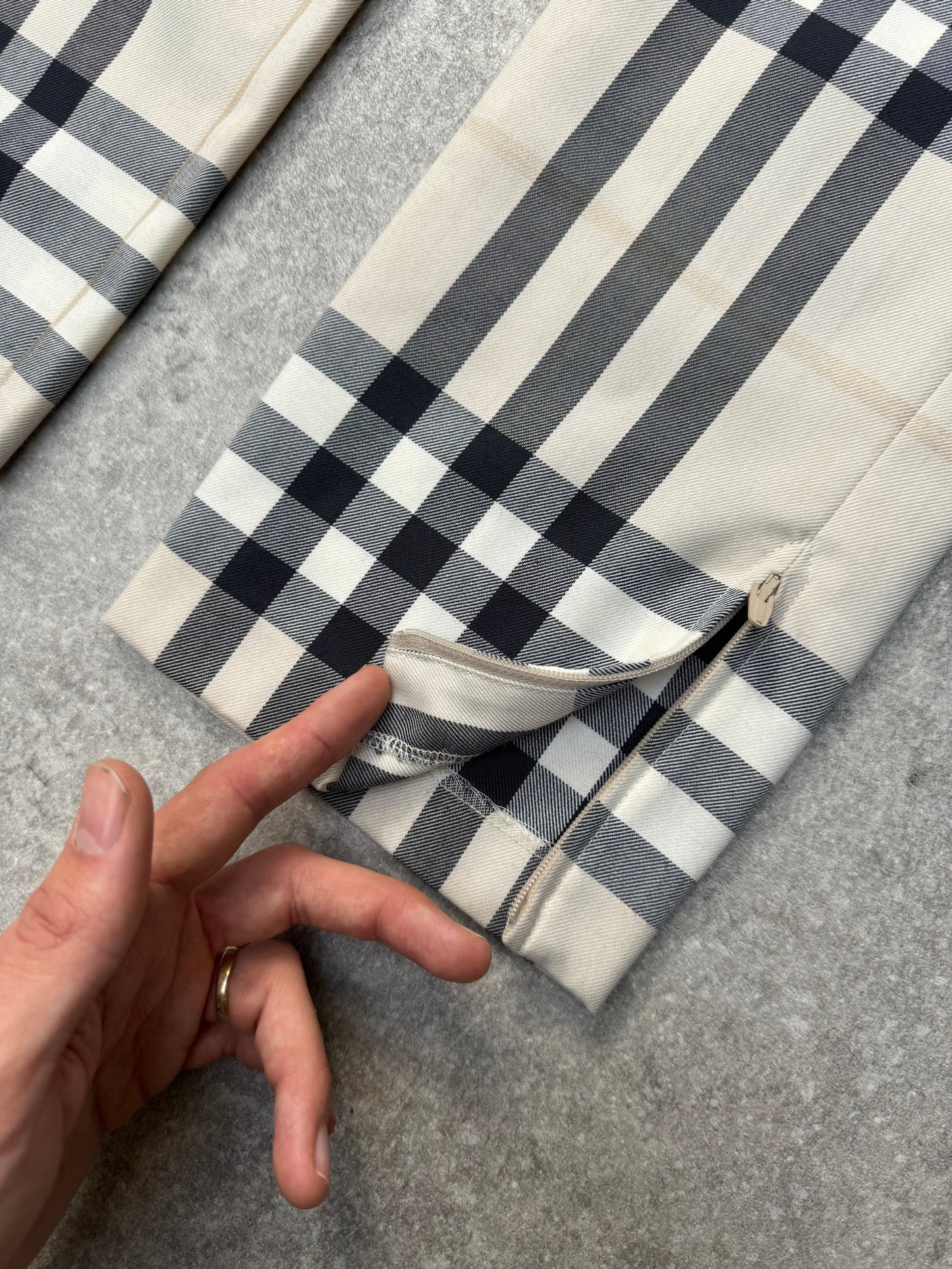 Burberry Nova Check High-Rise Trousers