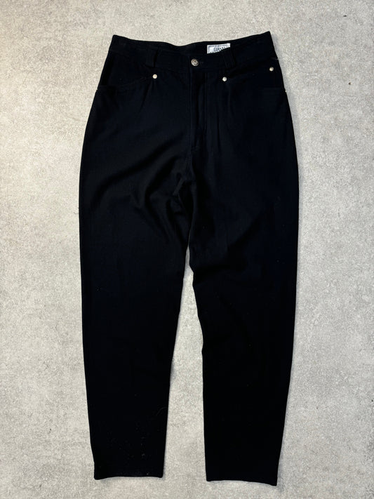 Versace High-Rise Sliver Button Details Trousers