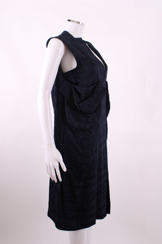 Marni S/S V Neck Dress Navy 12 | O/S, Navy