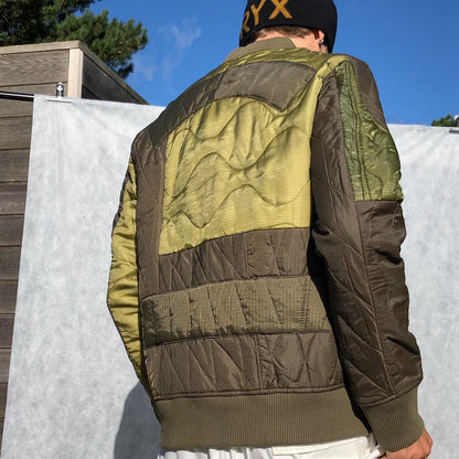 Maharishi Quilted Patchwork Bomber Jacket | Default Title, Olive Green