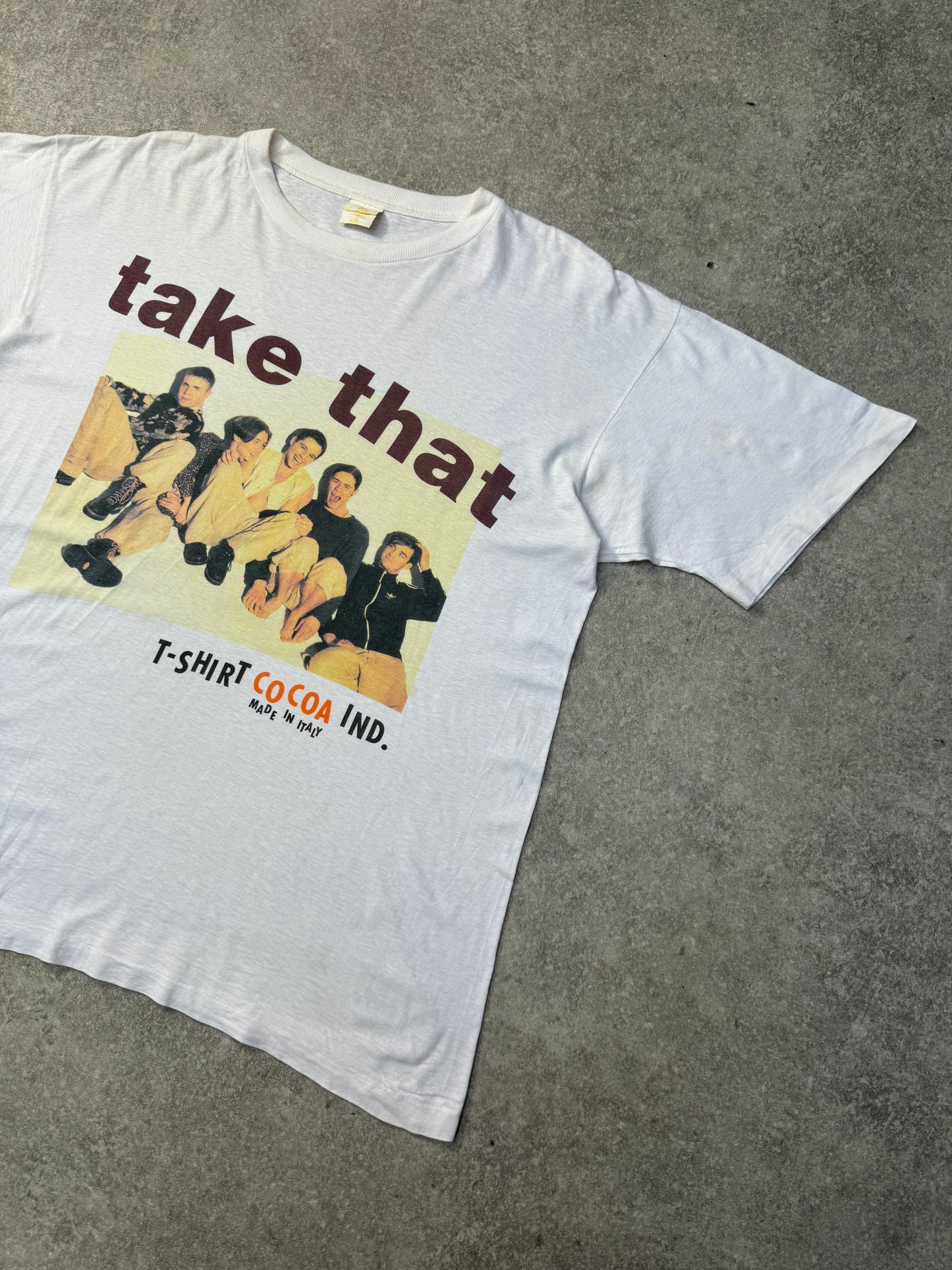 1990s Take That Cocoa Ind. Single Stitch Vintage Tee