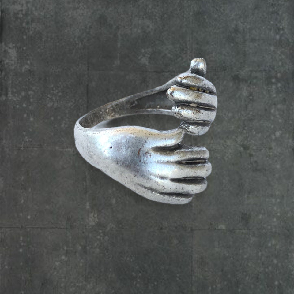 Hugged Hand Ring
