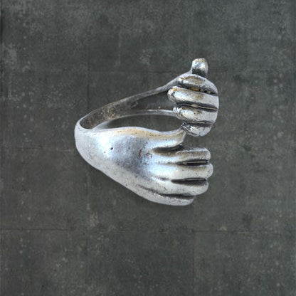 Hugged Hand Ring