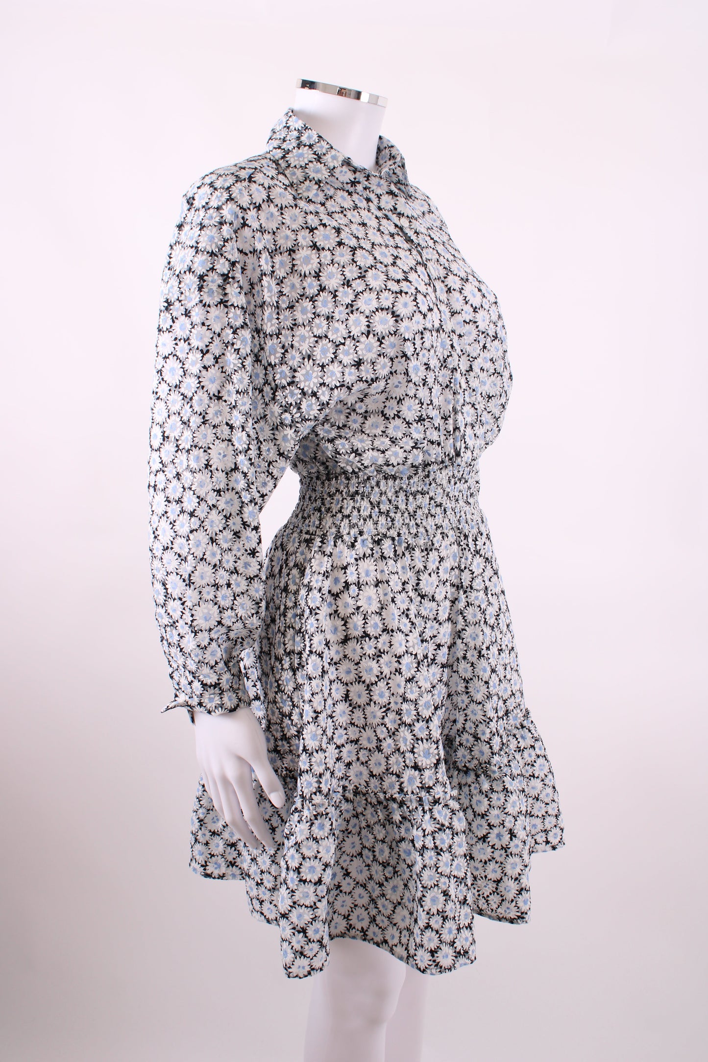 Maje Floral Mini Dress Blue 36 | O/S, Blue