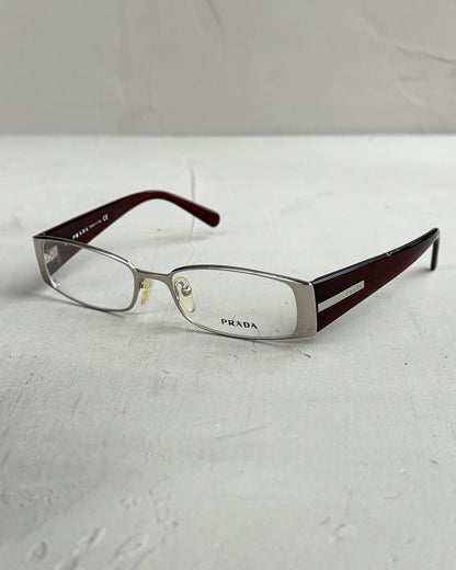 PRADA CLEAR LENS BAYONETTA EYE GLASSES | O/S, Red