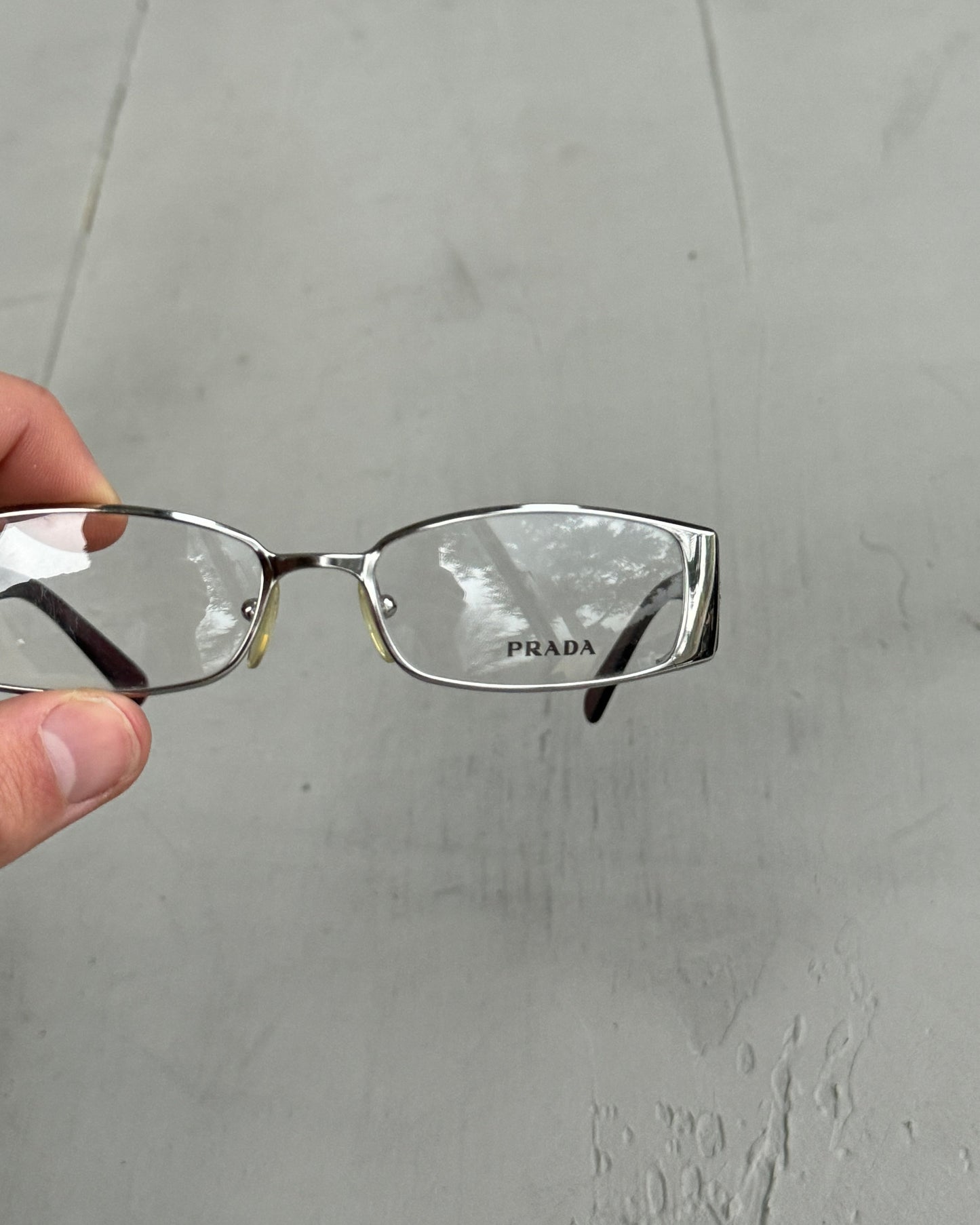 PRADA CLEAR LENS BAYONETTA EYE GLASSES | O/S, Red