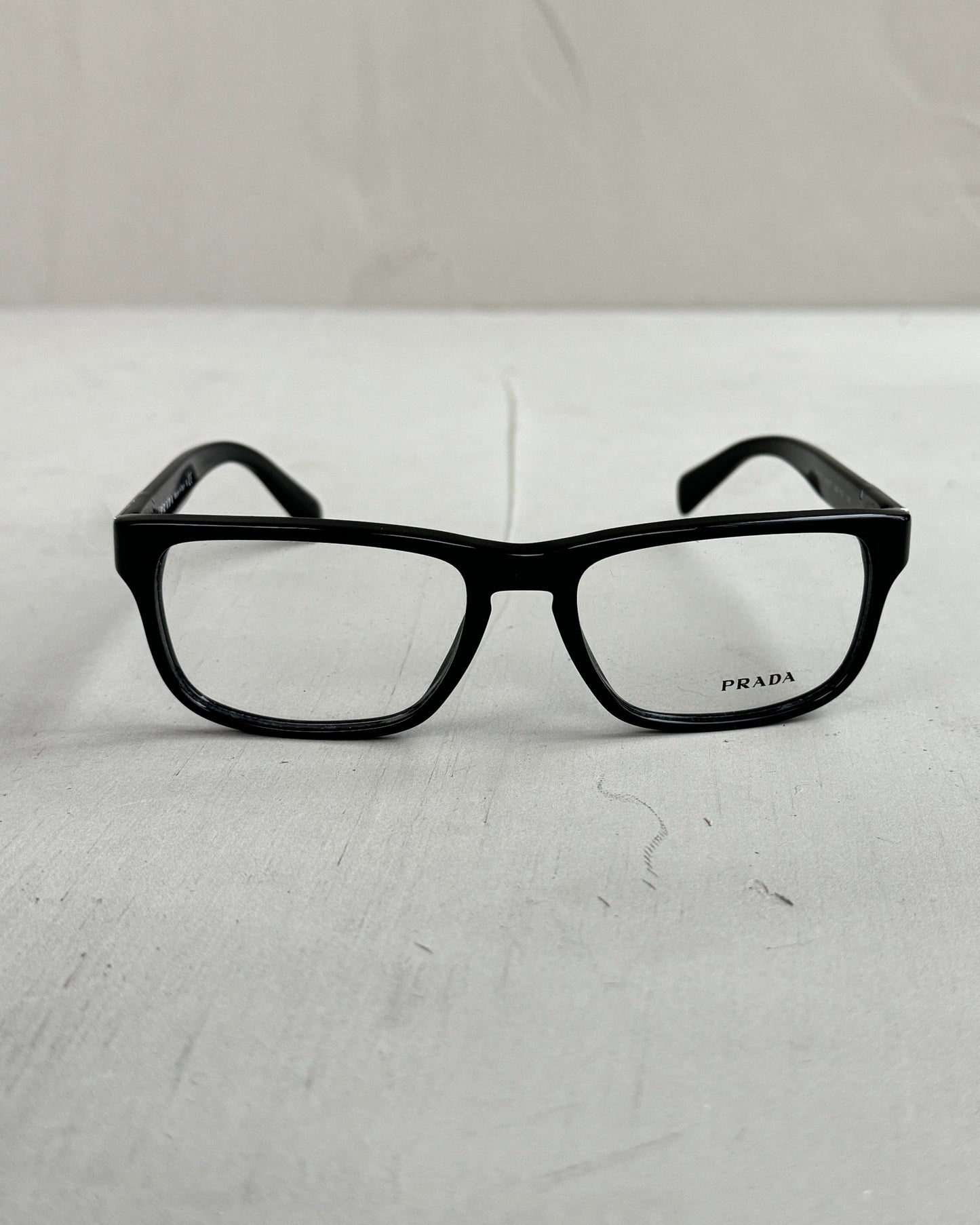 PRADA CLEAR LENS EYE GLASSES | O/S, Black