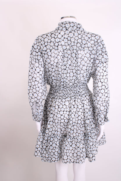 Maje Floral Mini Dress Blue 36 | O/S, Blue