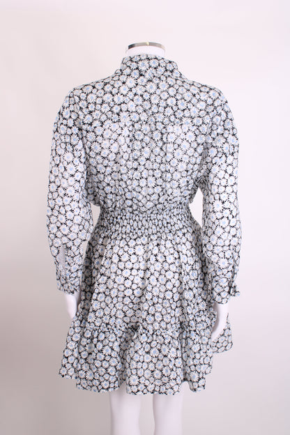 Maje Floral Mini Dress Blue 36 | O/S, Blue