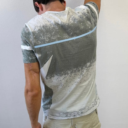 ENQUIRE FOR PRICE - Prada Sport Blue & Grey 00s Heatmap T-Shirt | Medium, Blue