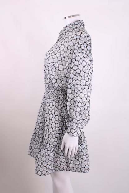 Maje Floral Mini Dress Blue 36 | O/S, Blue