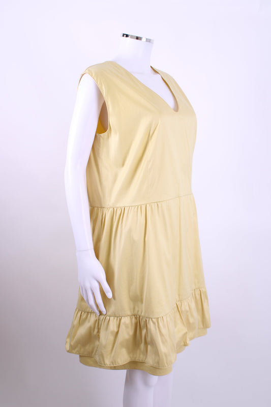 Marni S/S Ruffle Hem Dress Yellow 12 | O/S, Yellow