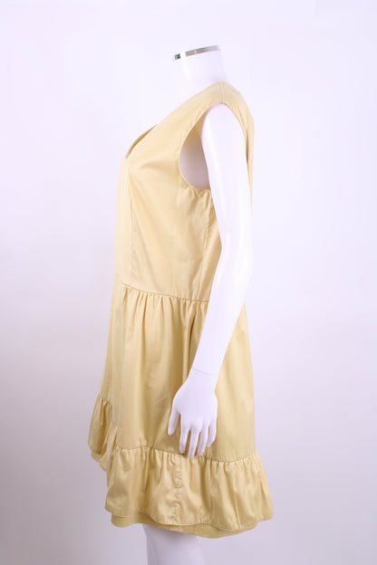 Marni S/S Ruffle Hem Dress Yellow 12 | O/S, Yellow