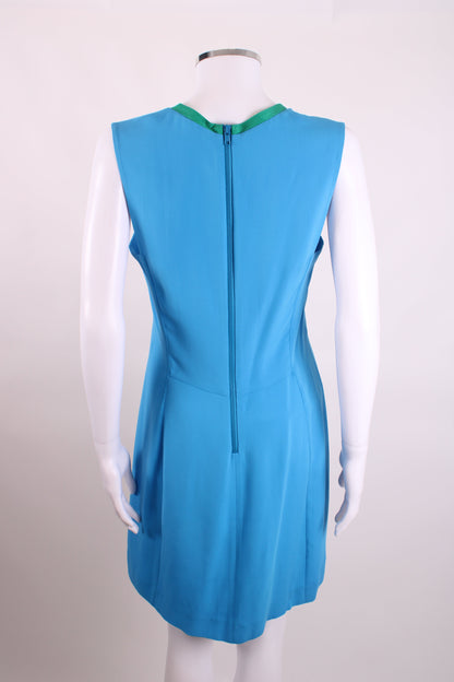 Joseph S/S Shift Dress Blue/ Green 12 | O/S, Blue