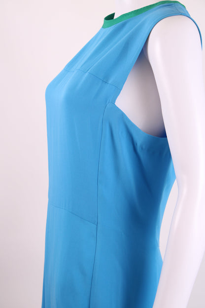 Joseph S/S Shift Dress Blue/ Green 12 | O/S, Blue