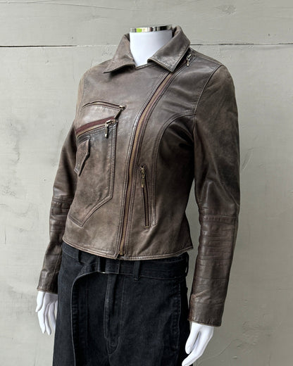 Cofi Asymmetric Leather Jacket