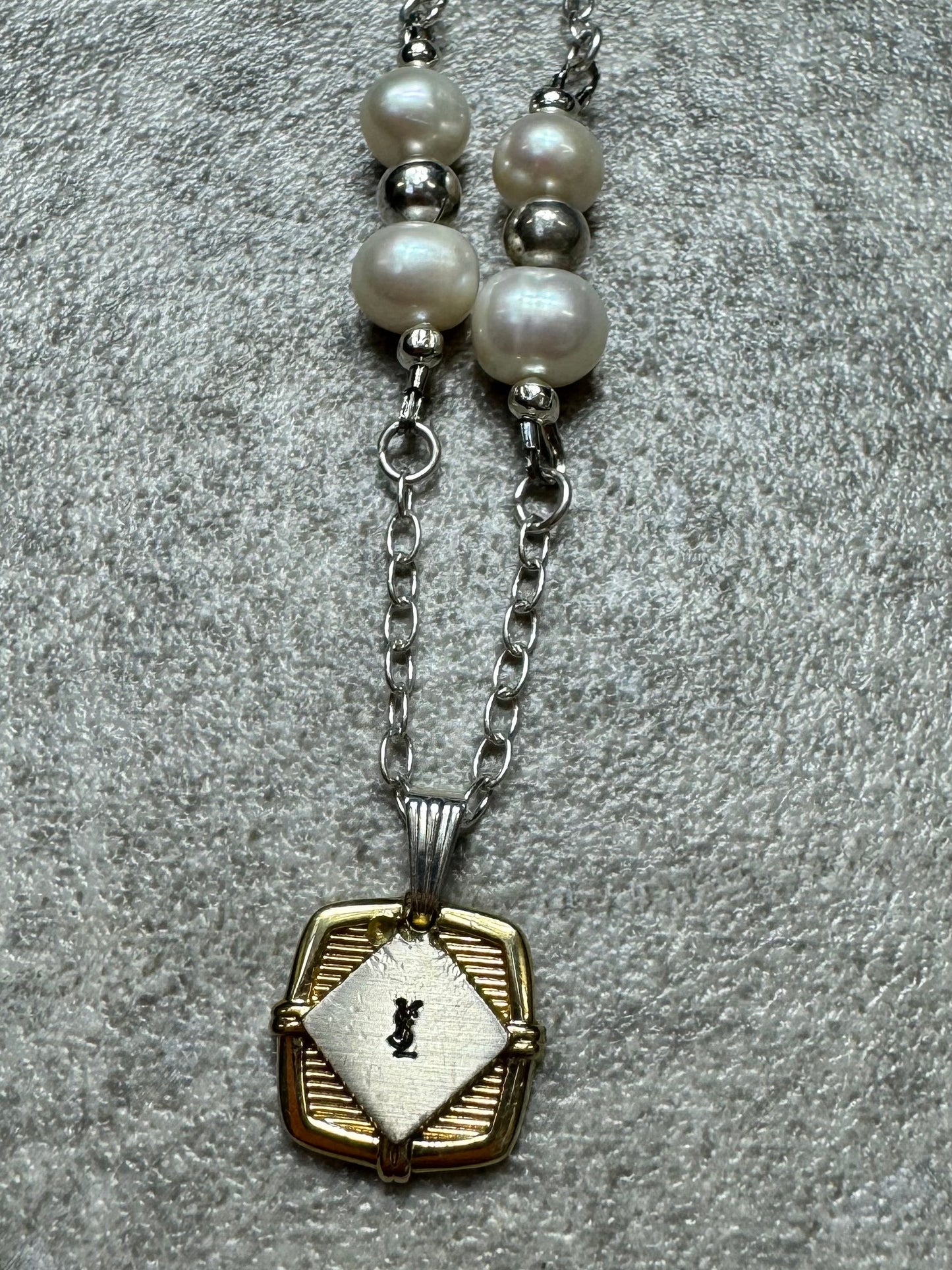 VT Rework : YSL Cultured Pearl Rework Necklace 18"